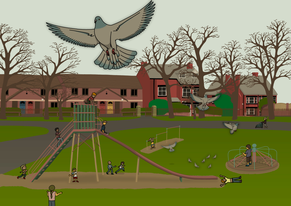 An illustration of Buile Hill Park in Salford.